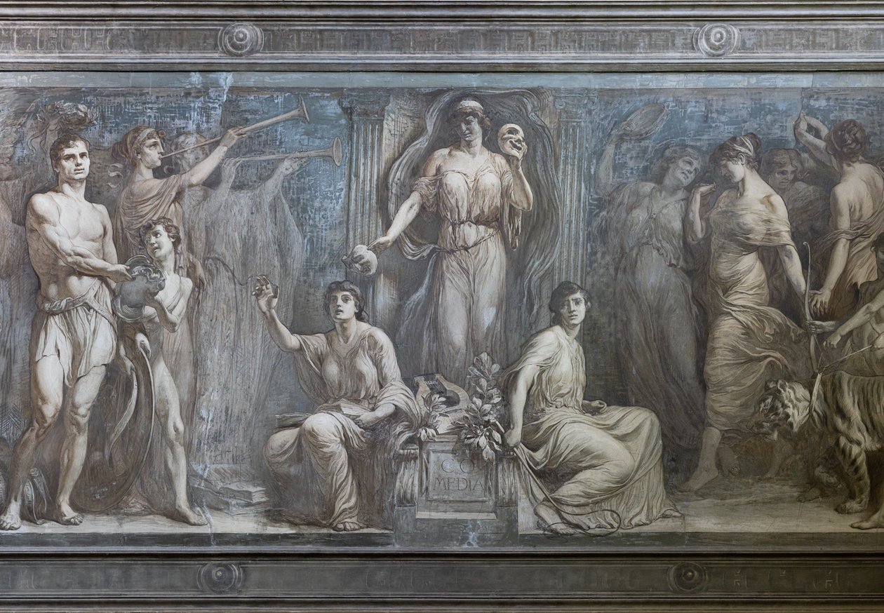 Alegoria komedii, szczegół autorstwa Gaetano Cresseri