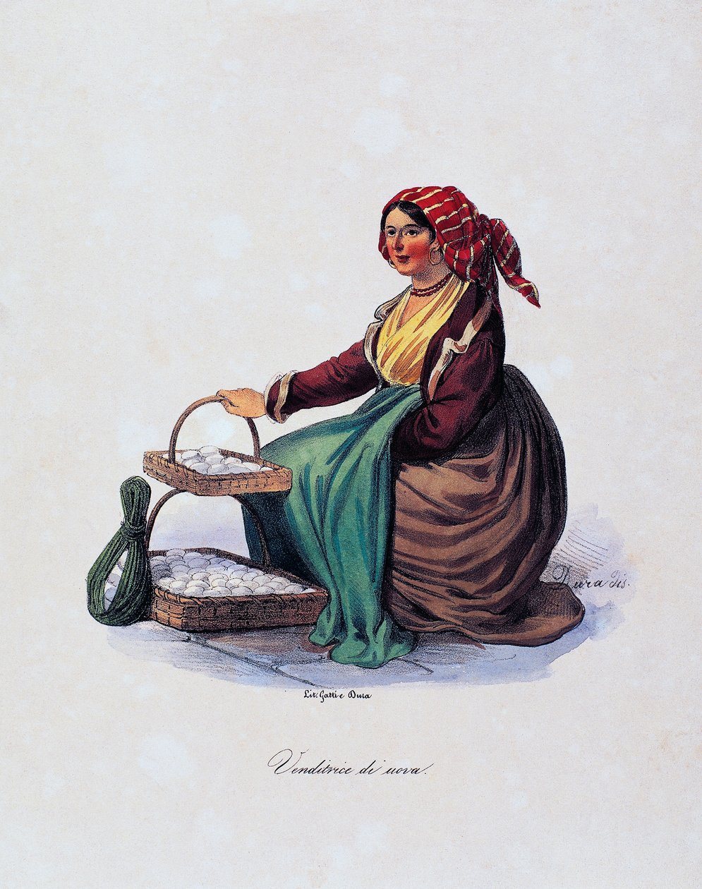 Sprzedawca jaj, Gaetano Dura (1805-1878), Włochy autorstwa Gaetano Dura