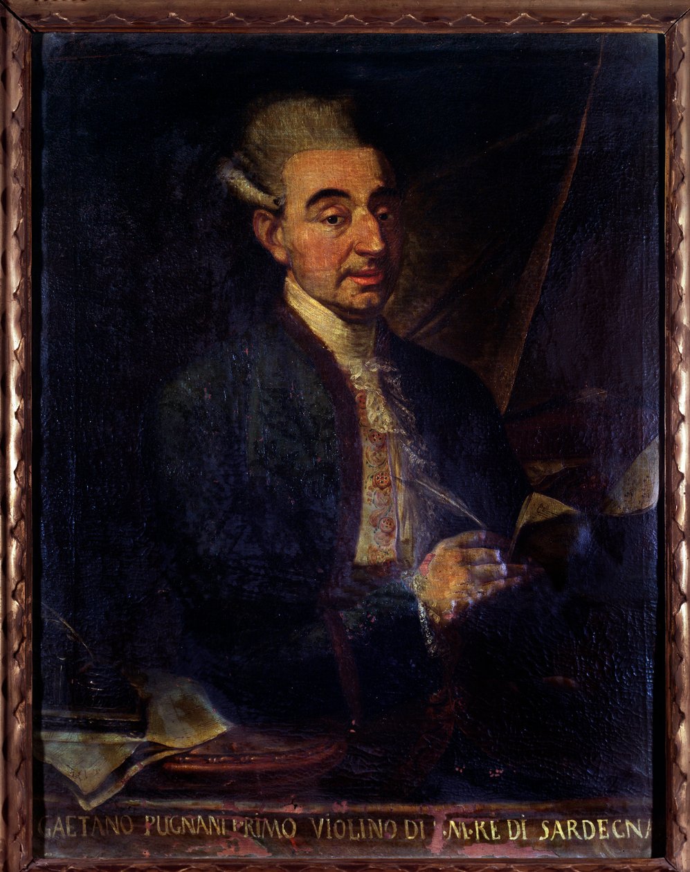 Portret Gaetano Pugnaniego, włoskiego skrzypka (Malarstwo autorstwa Gaetano Ottani