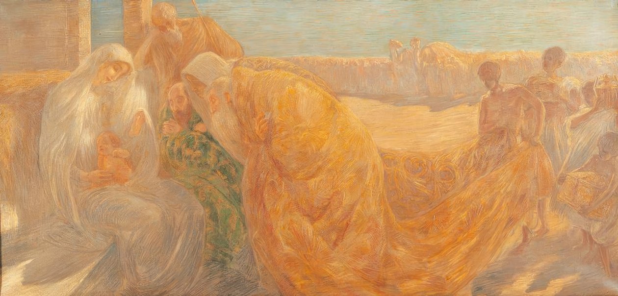Adoracja Trzech Króli autorstwa Gaetano Previati