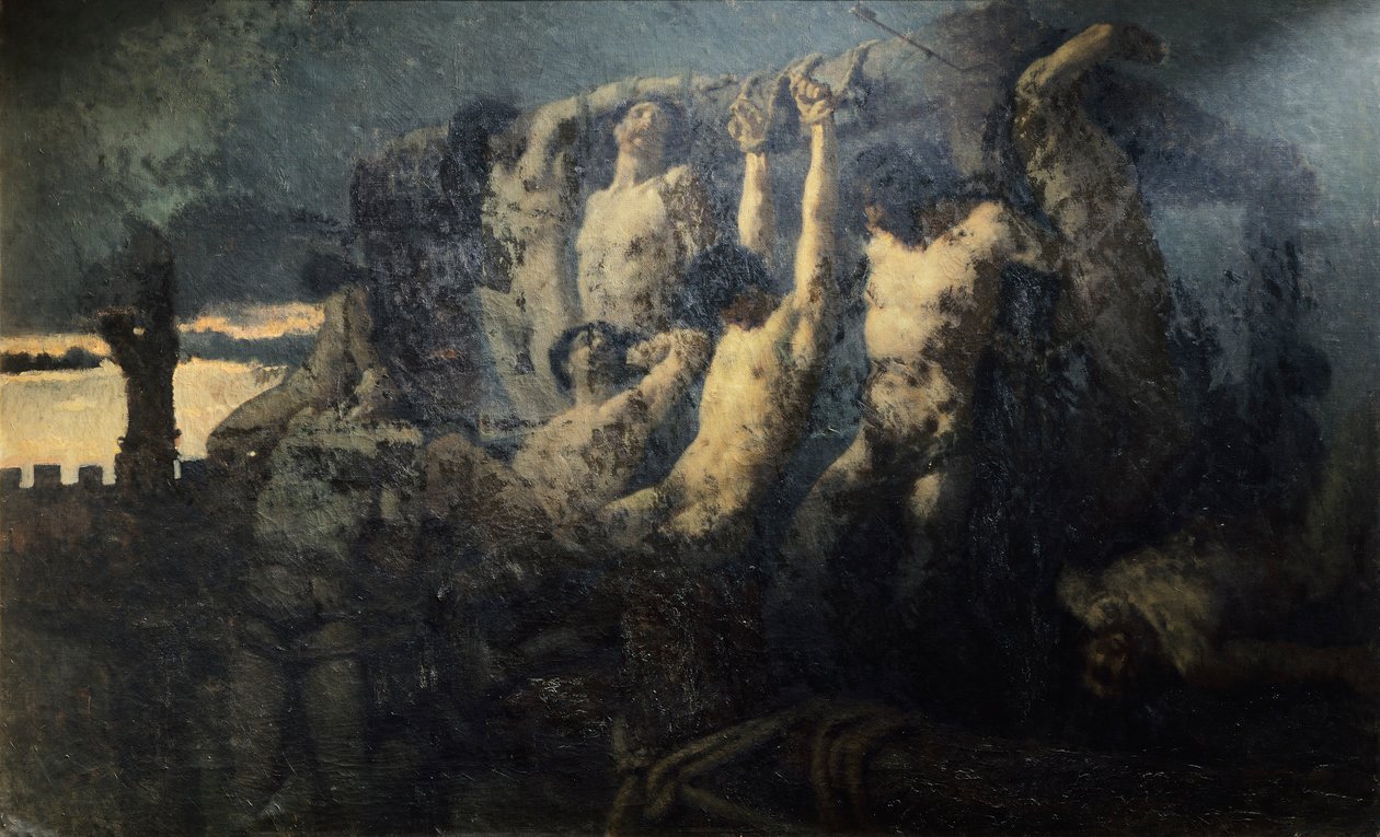 Zakładnicy Cremy, Gaetano Previati (1852-1920) autorstwa Gaetano Previati