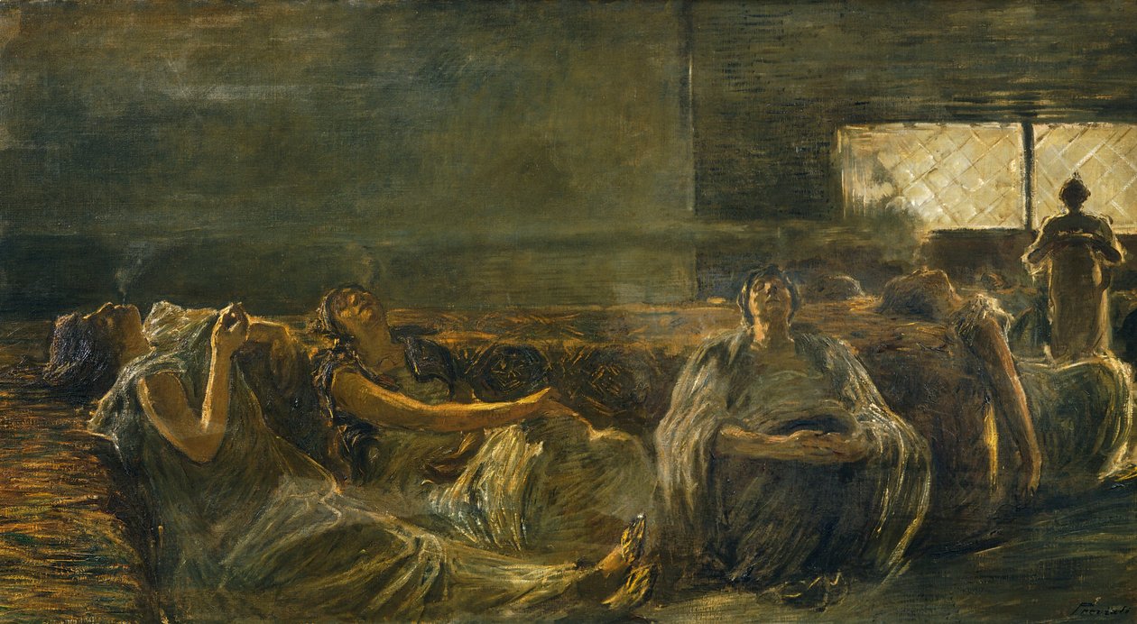 Palacze opium — Gaetano Previati (1852-1920) autorstwa Gaetano Previati