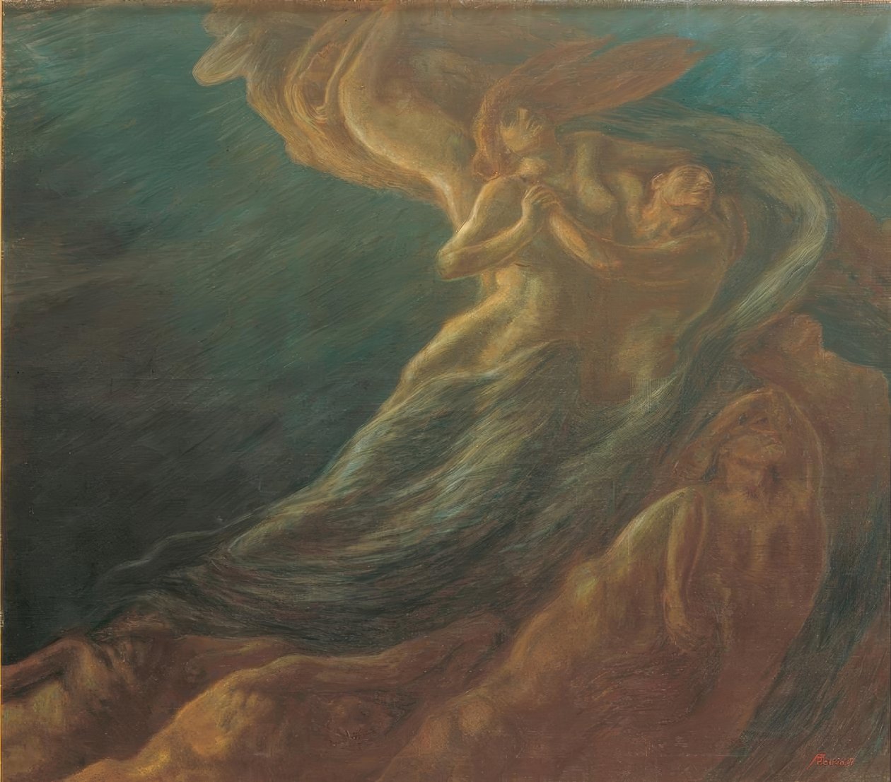Paolo i Francesca autorstwa Gaetano Previati