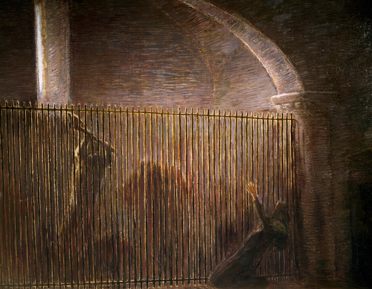 Parisina, obraz Gaetano Previati (1852-1920), ostatnia scena IV aktu opery o tej samej nazwie Pietro Mascagniego (1863-1945), olej, płótno autorstwa Gaetano Previati