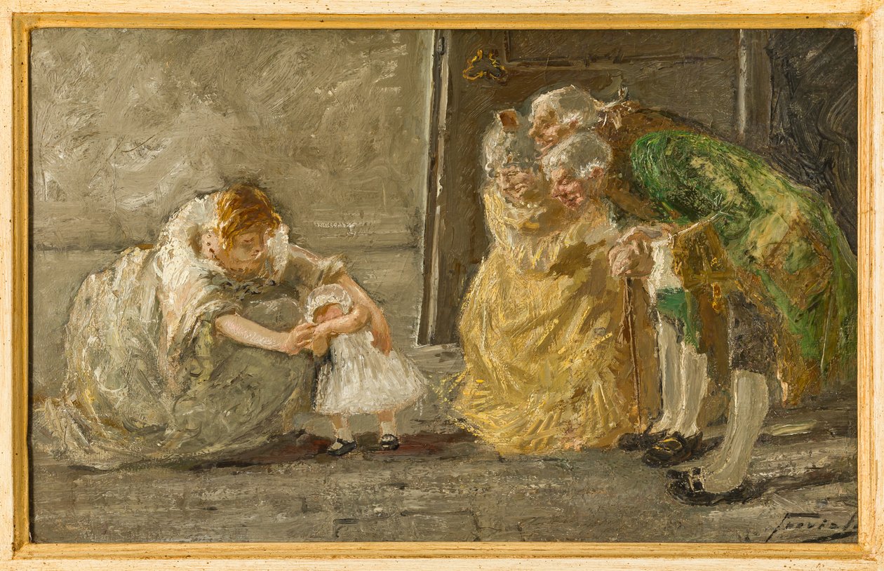 Scena (obraz olejny na płótnie) autorstwa Gaetano Previati