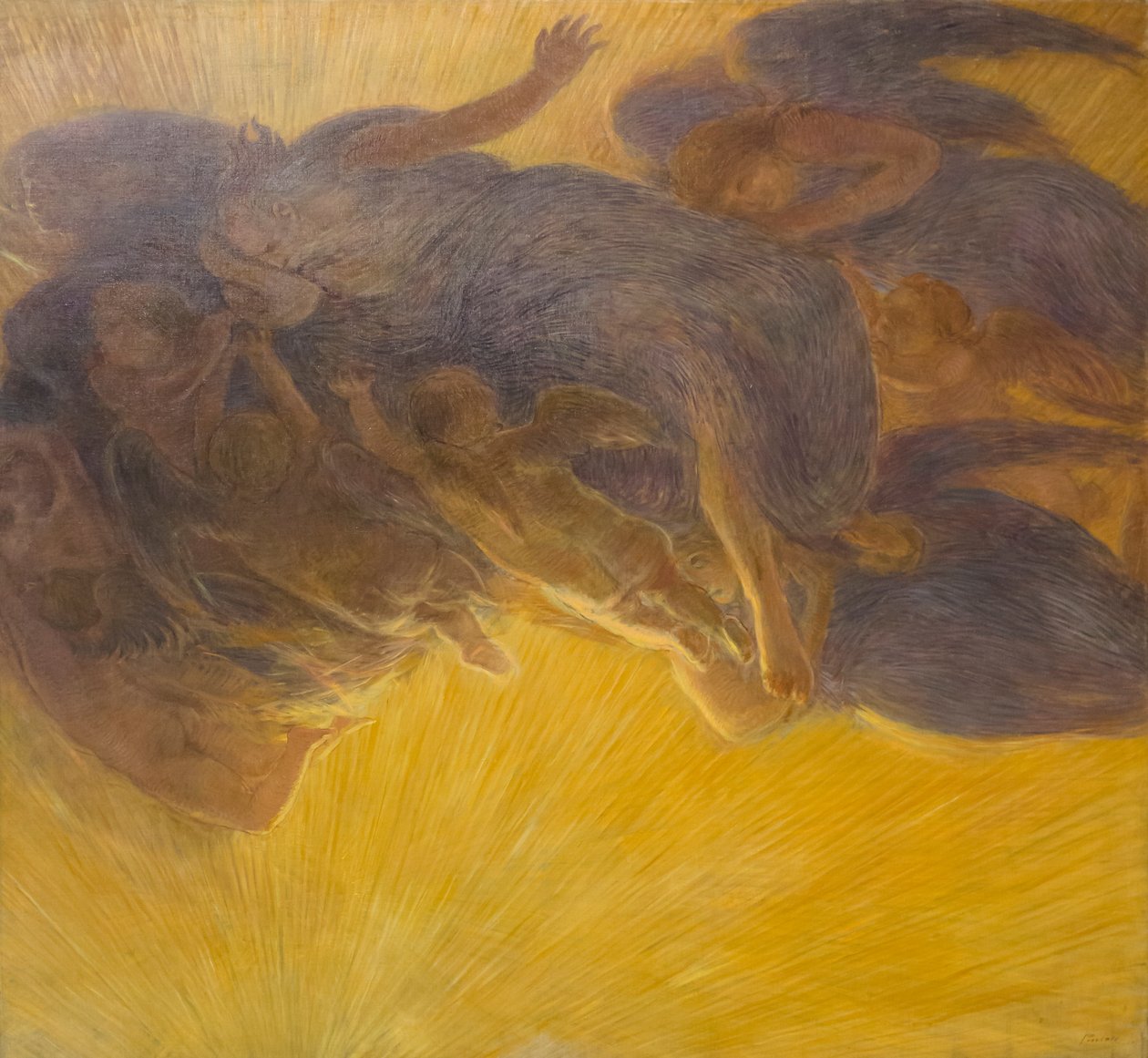 Stworzenie światła, ok. 1913, Gaetano Previati (olej na płótnie) autorstwa Gaetano Previati