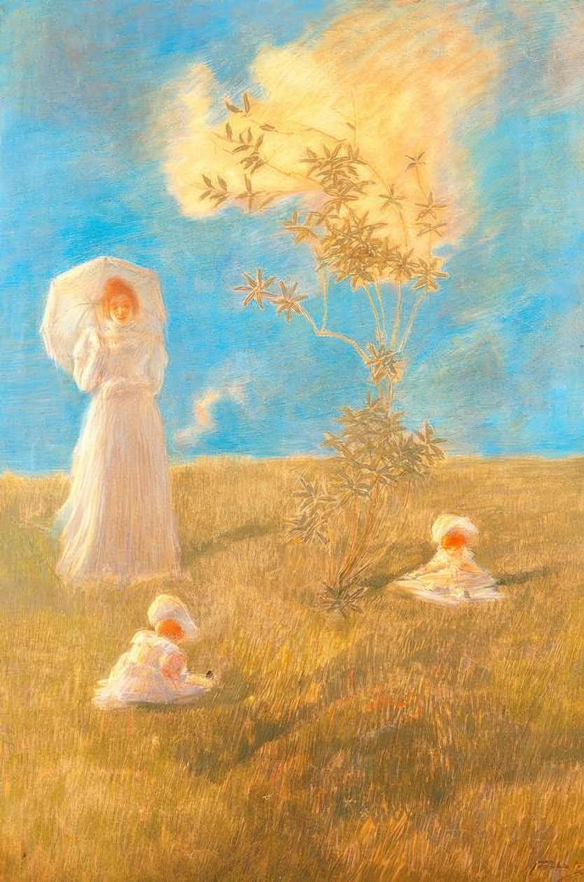 Cichy Gaetano Previati (1852–1920), autorstwa Gaetano Previati