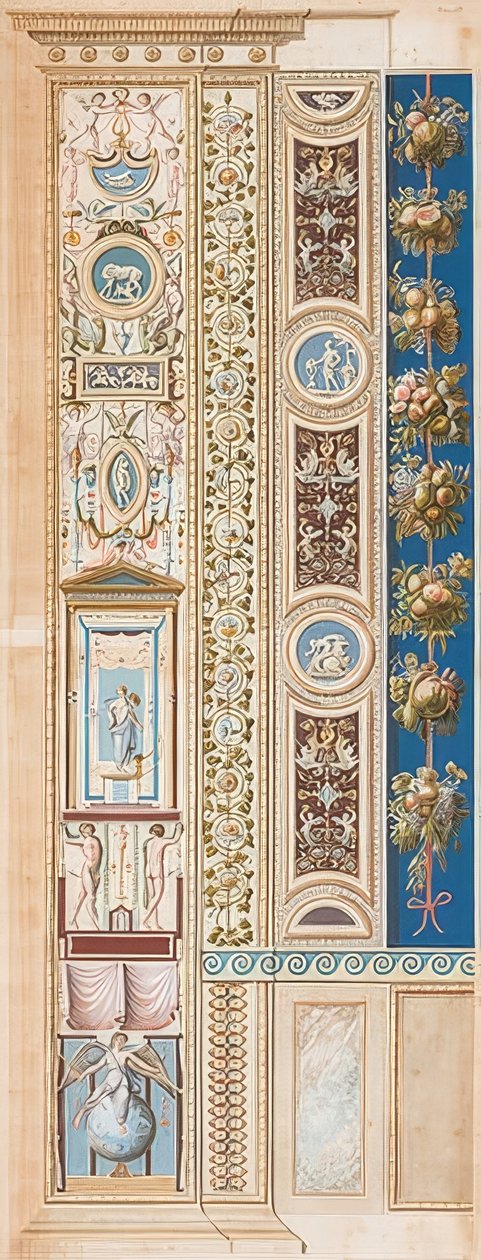 Pilaster Loggia IV (ozdoba, w której siedzi geniusz chwały) autorstwa Gaetano Savorelli