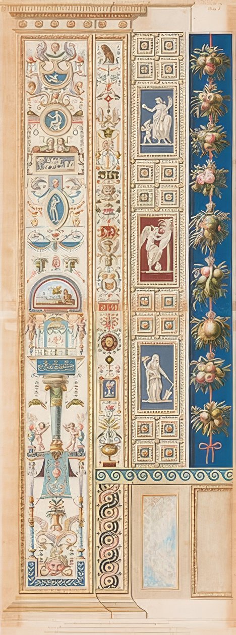 Pilaster Loggia I (ozdoba spoczywająca na masce) autorstwa Gaetano Savorelli
