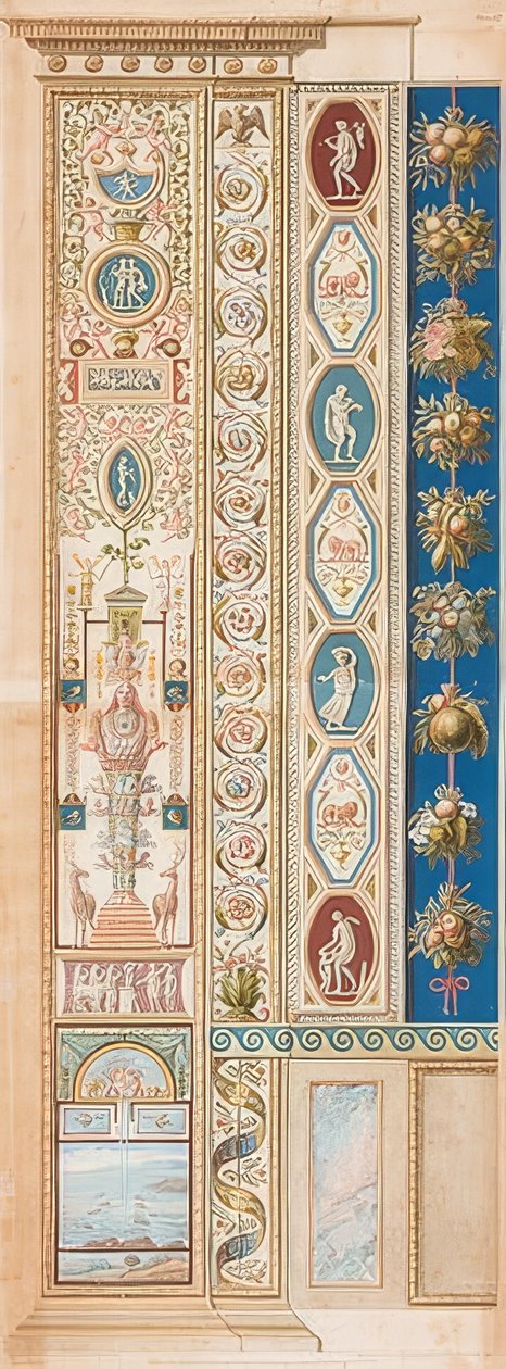 Pilaster Loggia VI (dekoracja z Dianą z Efezu) autorstwa Gaetano Savorelli