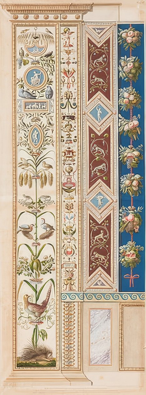 Pilaster Loggia XI (dekoracja z jeżozwierzem) autorstwa Gaetano Savorelli