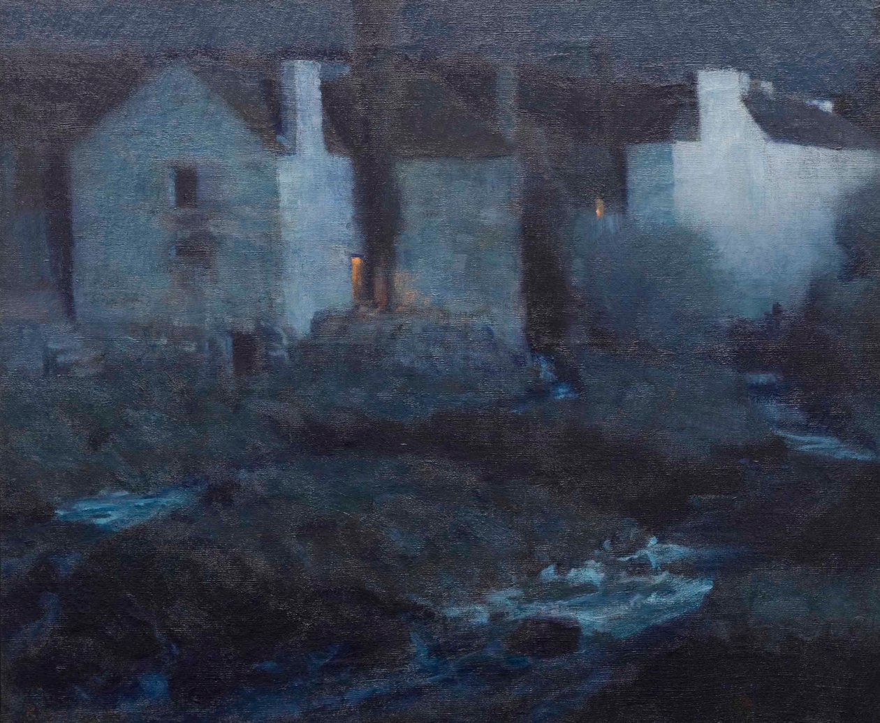 Światło księżyca, Mills w Pont Aven, ok. 1900 autorstwa Gaines Ruger Donoho