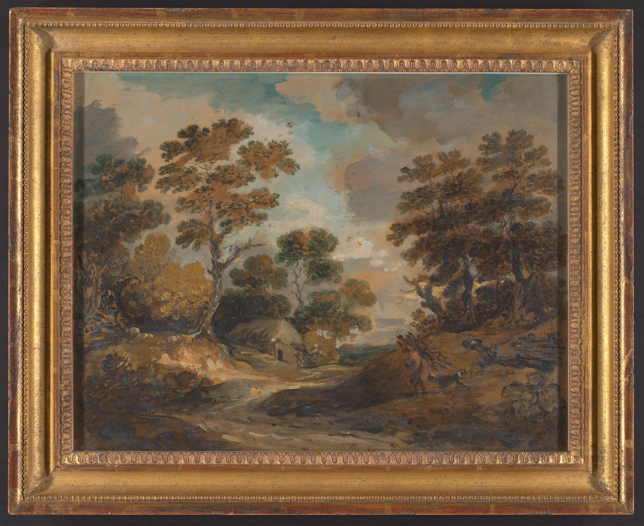 Landschaft: Mann mit Reisigbündeln autorstwa Gainsborough Dupont