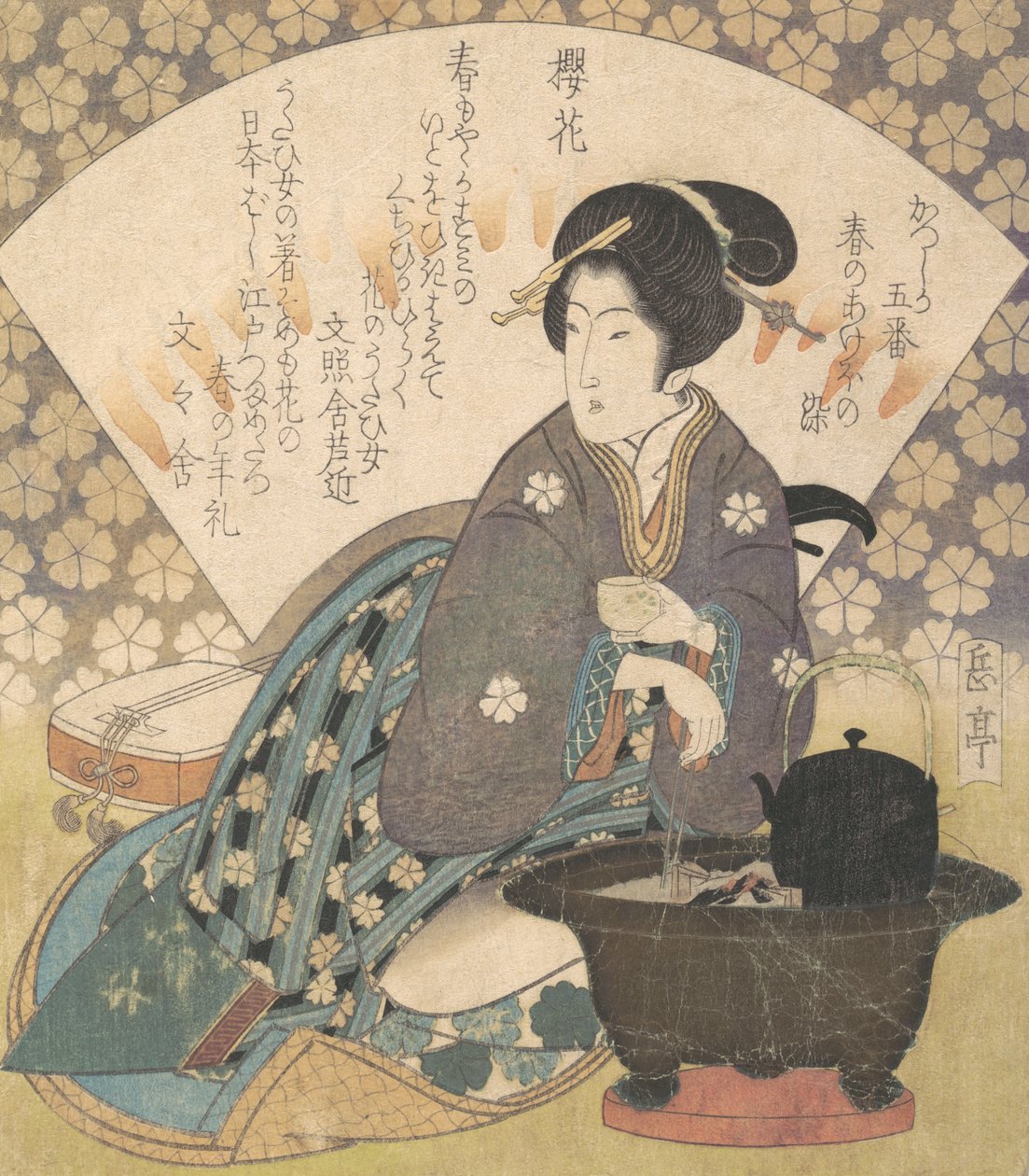 Herbata do picia kurtyzana, ca. 1830. autorstwa Gakutei