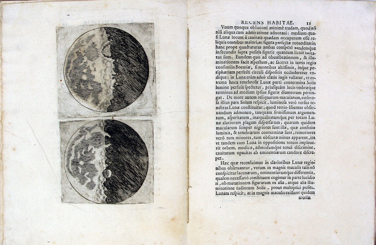 Kartka książki Sidereus Nuncius Sidereal Messenger autorstwa Galileo Galilei, 1610 autorstwa Galileo Galilei