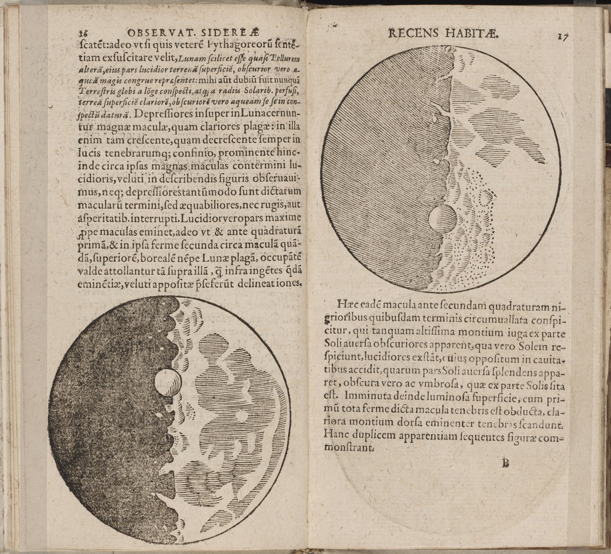 Kartka książki Sidereus Nuncius Sidereal Messenger autorstwa Galileo Galilei, 1610 autorstwa Galileo Galilei