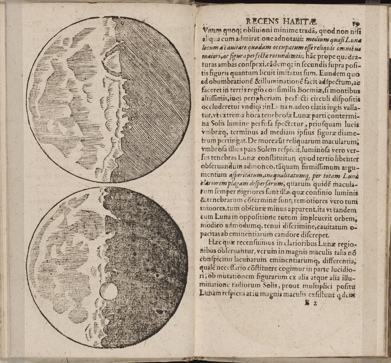 Kartka książki Sidereus Nuncius Sidereal Messenger autorstwa Galileo Galilei, 1610 autorstwa Galileo Galilei
