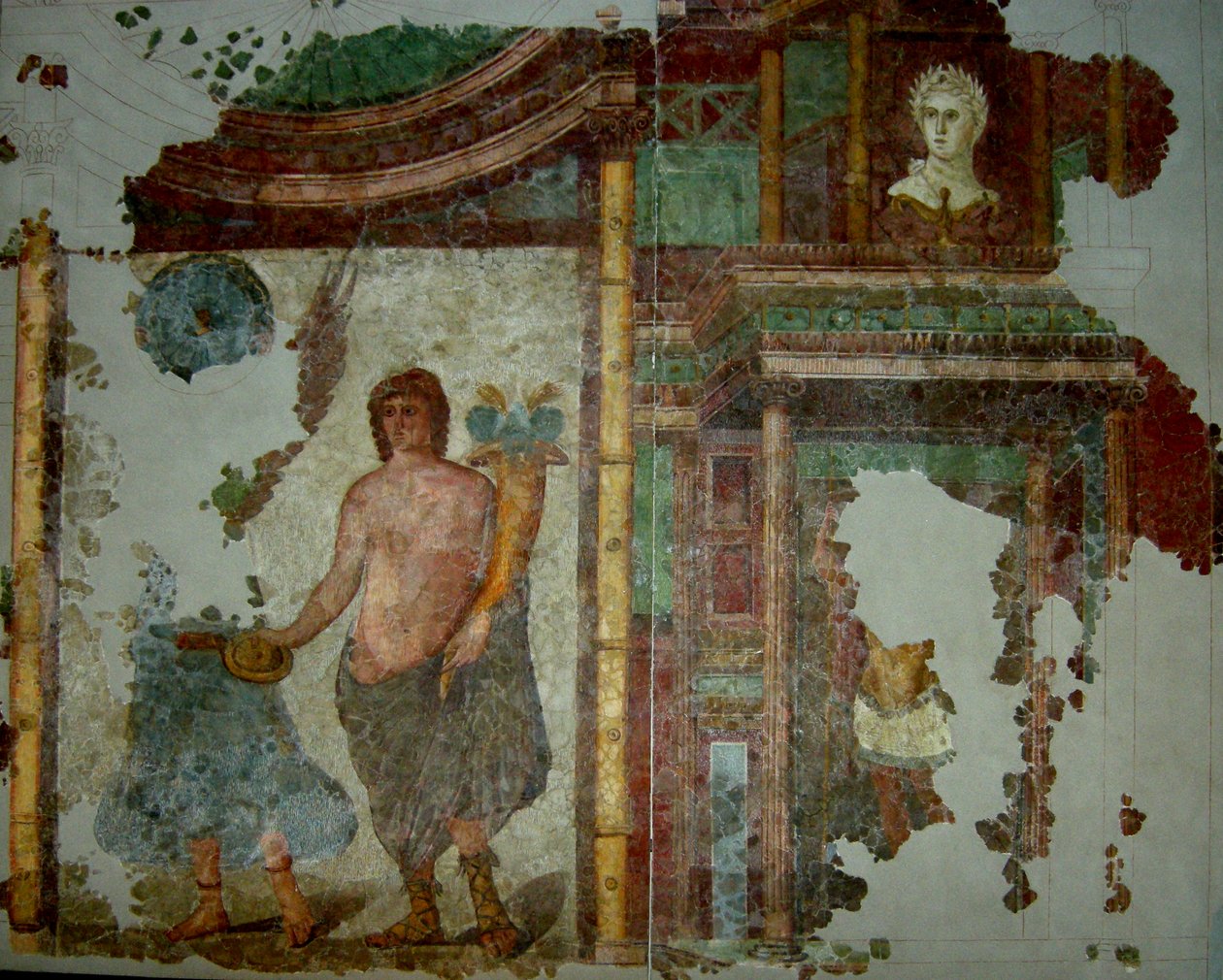 Mural z willi niedaleko Narbonne, I-III wne (malarstwo ścienne) autorstwa Gallo Roman