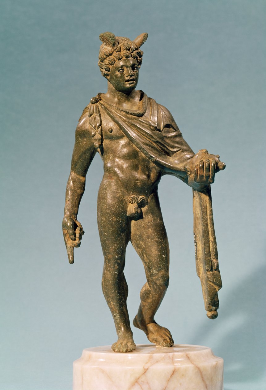 Statuetka Merkurego, z Puy-de-Domes, I-II w. (brąz) autorstwa Gallo Roman