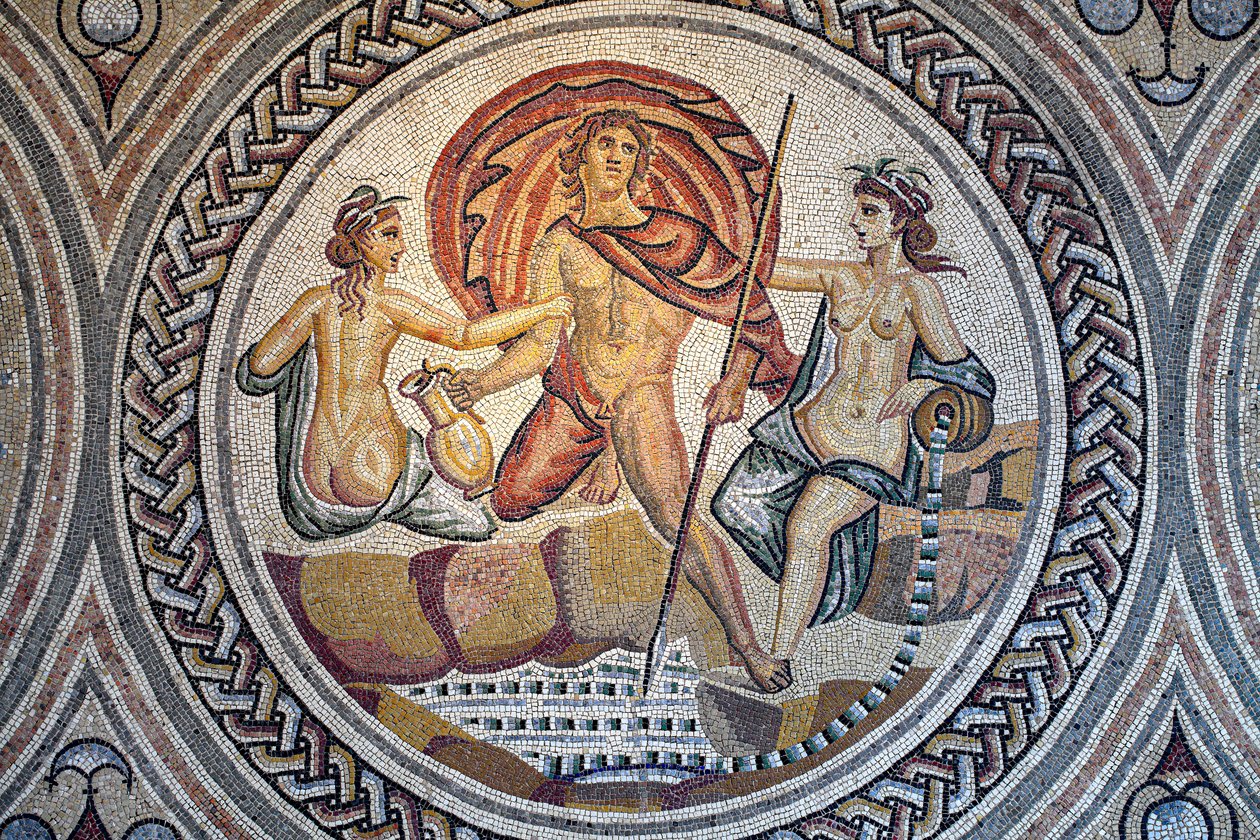 Mozaika przedstawiająca Hylasa i nimfy. autorstwa Gallo-Roman Gallo-Roman