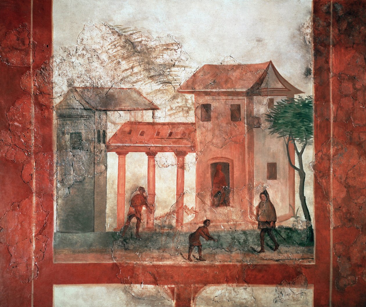 Rustykalna willa (fresk, ok. 200) autorstwa Gallo Roman
