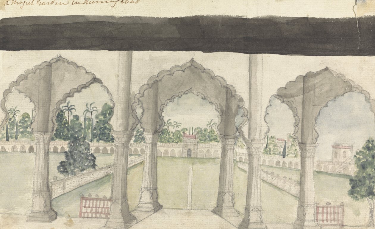 Ogród Mongul w Aurangabad autorstwa Gangaram Chintaman Tambat