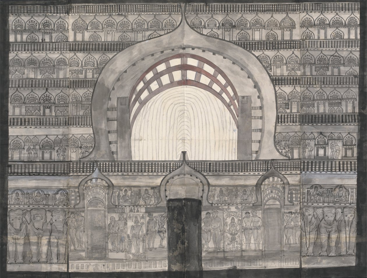 O Templo em Ekverapolish autorstwa Gangaram Chintaman Tambat
