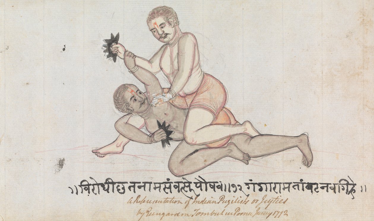 Polonês de Wrestling Two Jetties autorstwa Gangaram Chintaman Tambat
