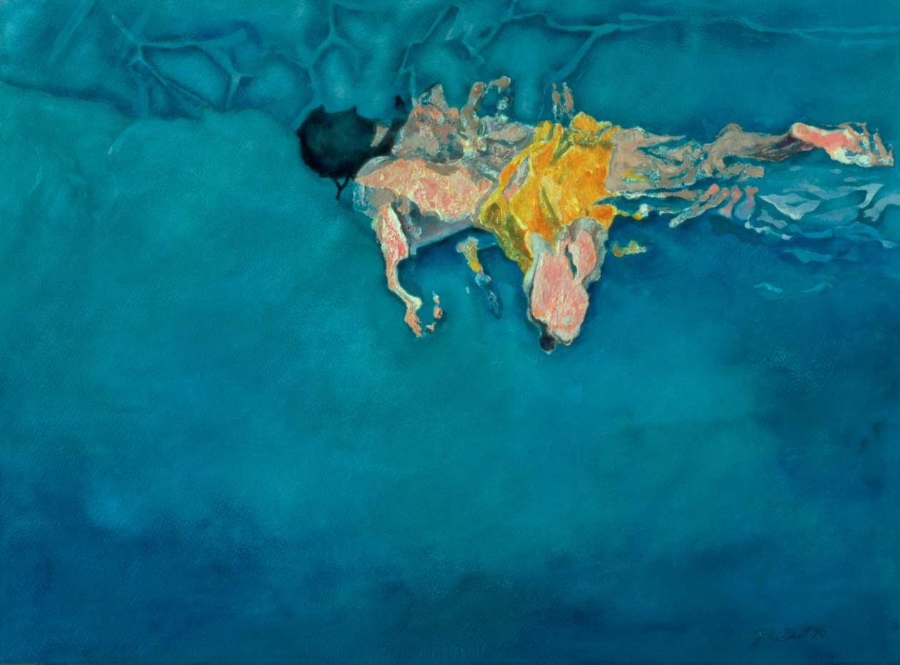 Pływak w kolorze żółtym, 1990 autorstwa Gareth Lloyd Ball