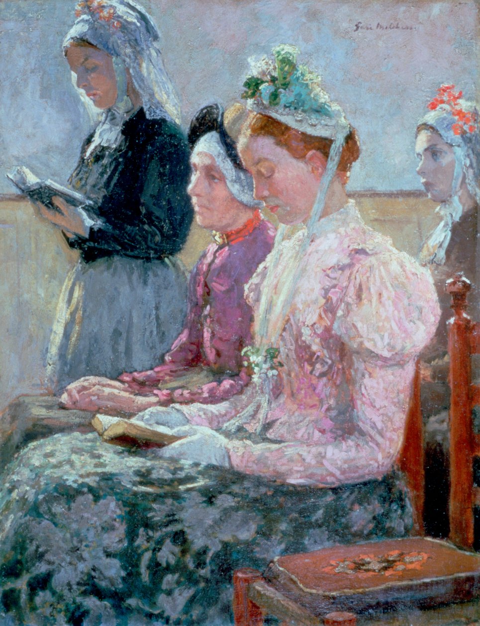 Niedzielny poranek, ok. 1900 autorstwa Julius Garibaldi Melchers