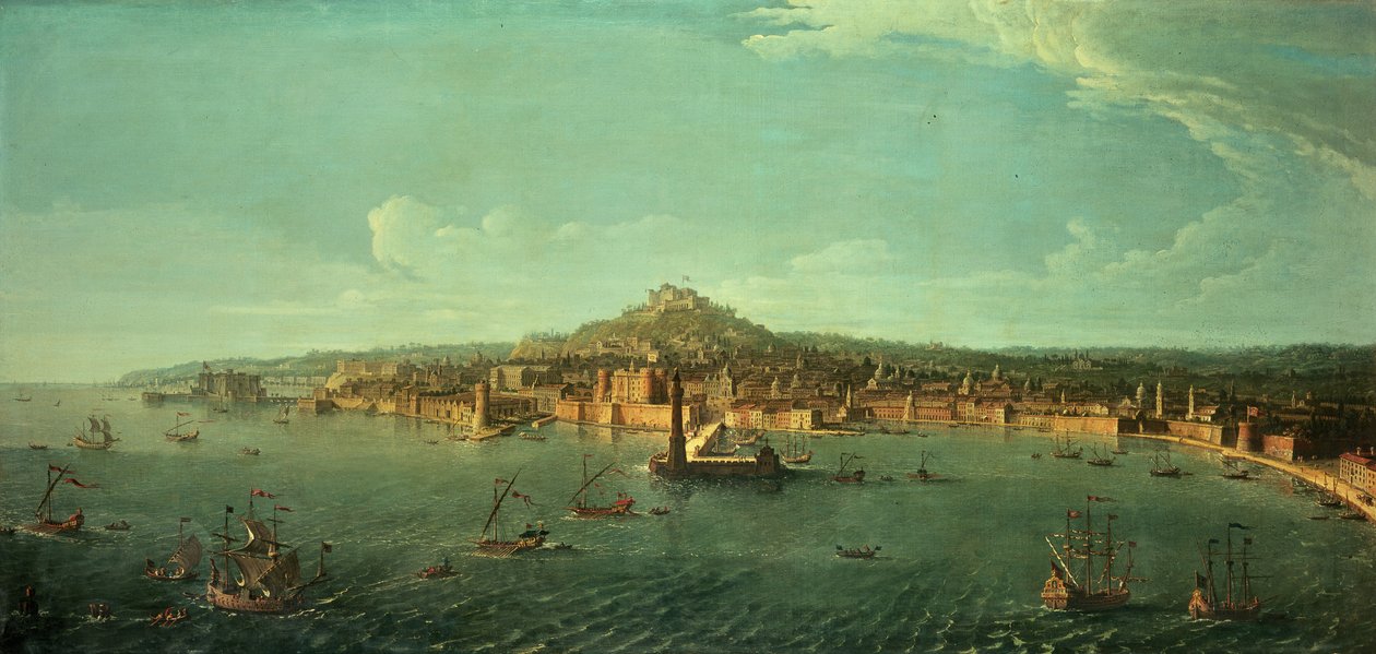 Widok Neapolu, XVII wiek autorstwa Gaspar van Wittel