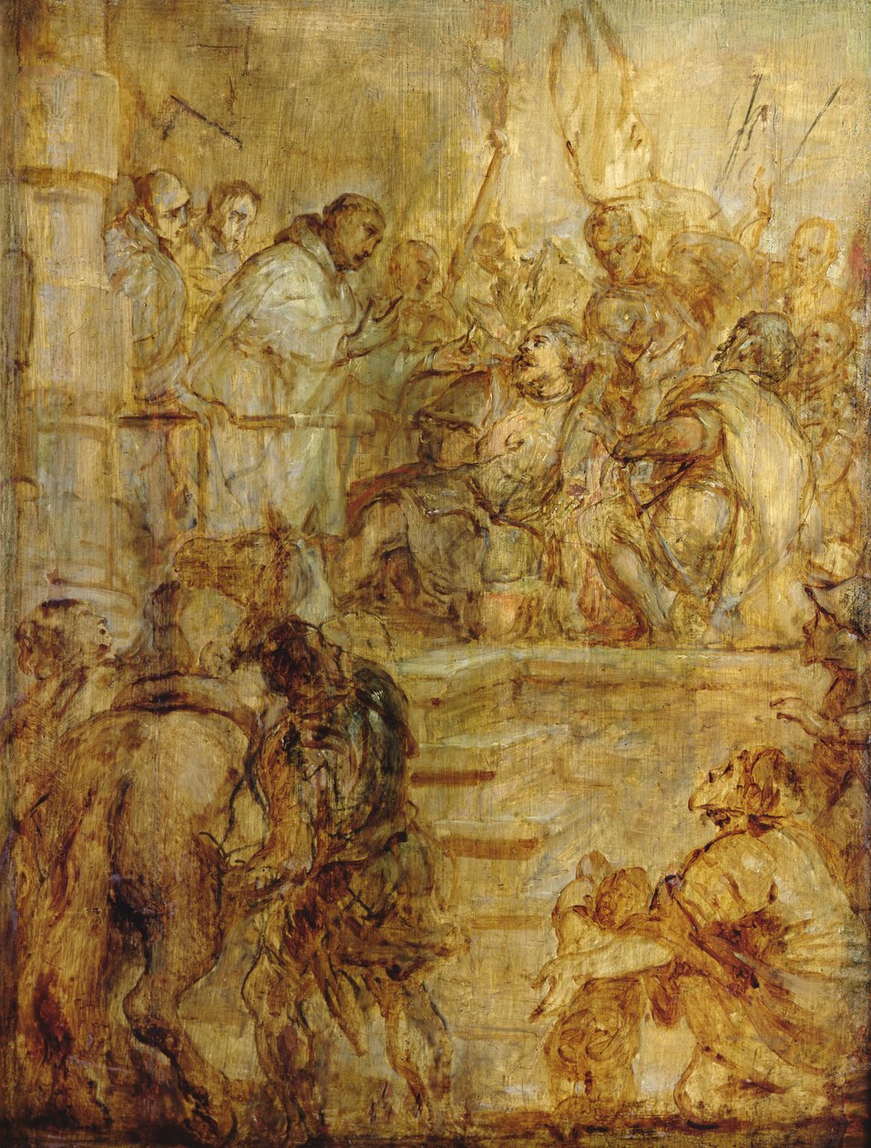 Wilhelm, książę Akwitanii, nawrócony przez św. Bernarda autorstwa Gaspar De Crayer