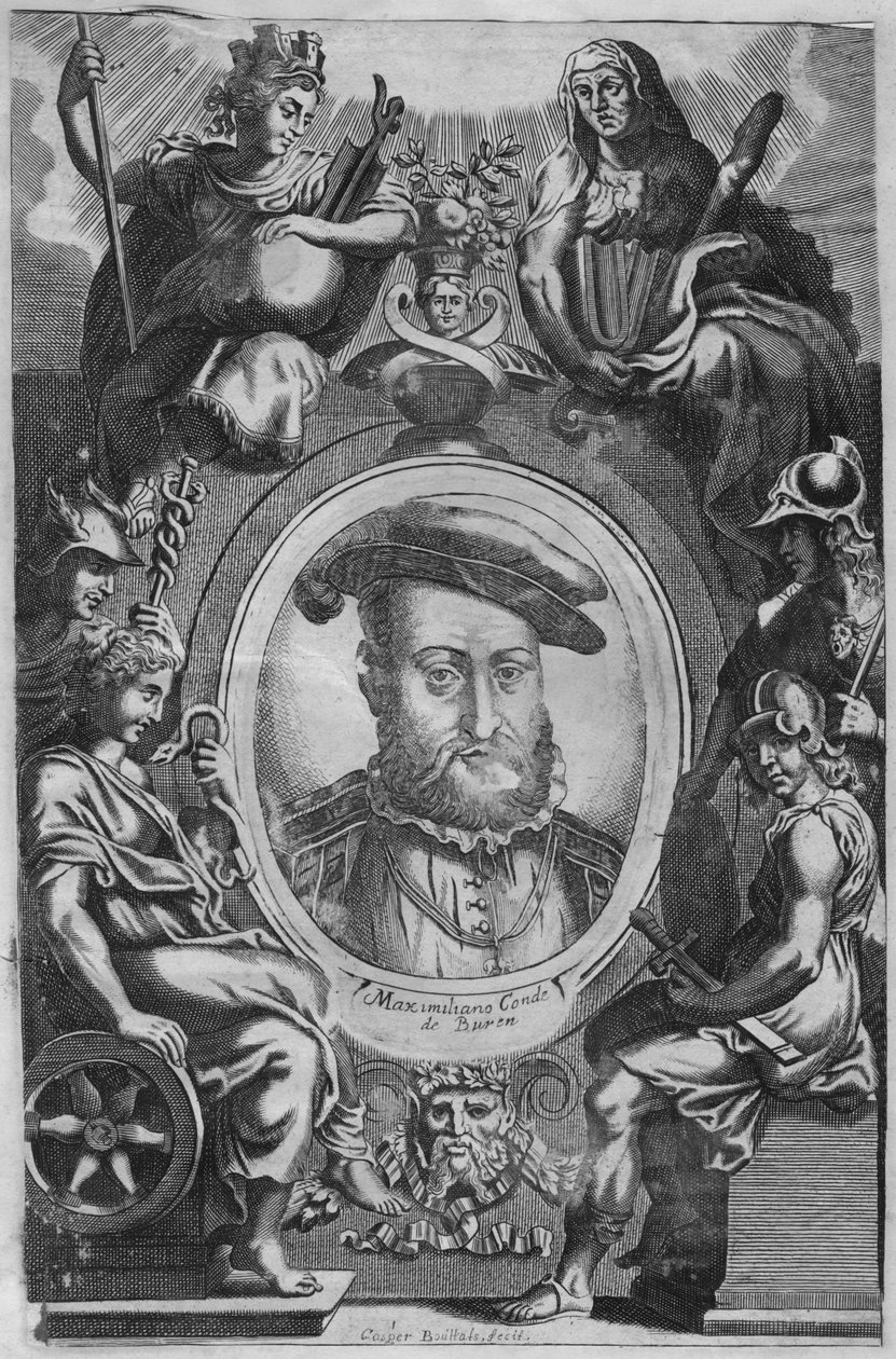 Maximiliano Conde de Buren, połowa końca XVII wieku. autorstwa Gaspar Bouttats