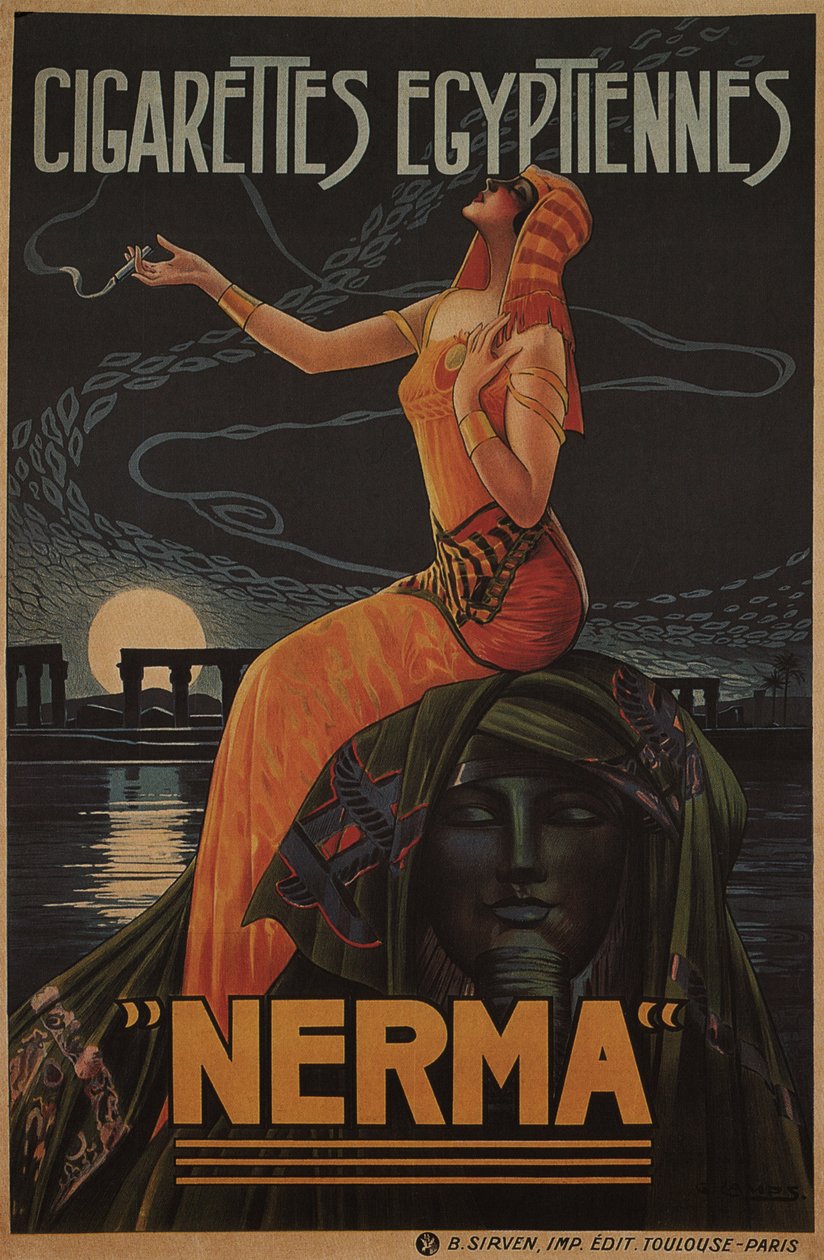 Egipskie papierosy Nerma, 1924 autorstwa Gaspar Camps