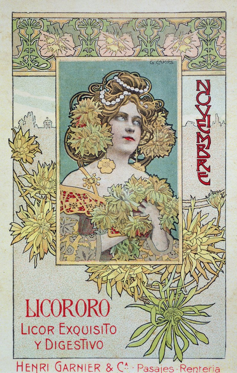 Listopad, z kalendarza Henri Garnier & Co. autorstwa Gaspar Camps Junyent