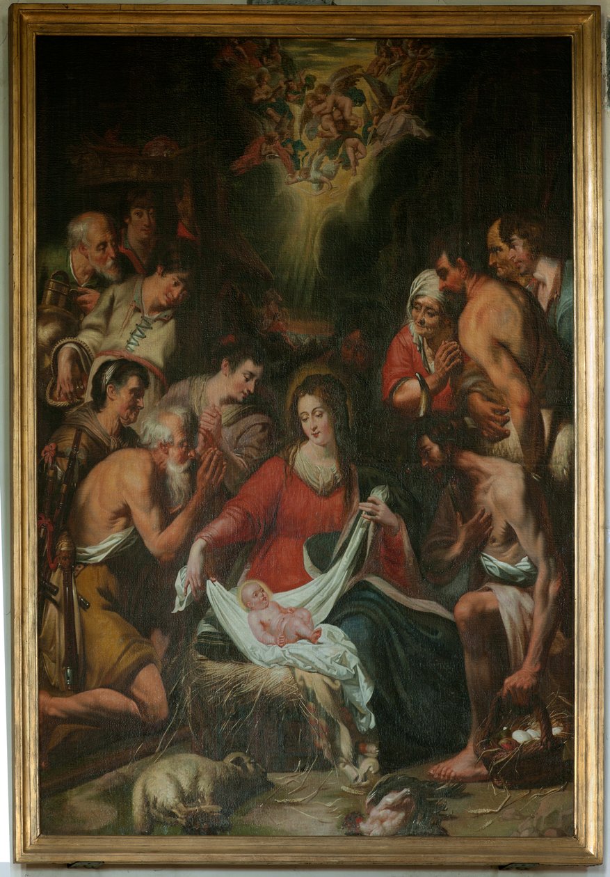 Pokłon pasterzy, szkoła G. De Craeyera autorstwa Gaspar de (after) Crayer