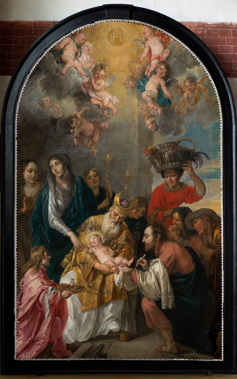 Kościół parafialny (kościół parafialny św. Andrzeja). Wnętrze. obraz. Obrzezanie. autorstwa Gaspar De Crayer