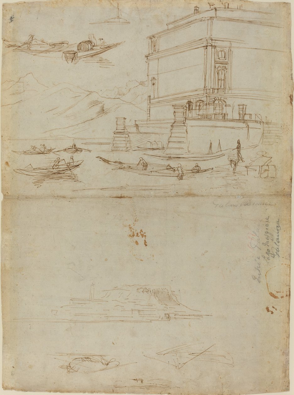 Studia nad Lago Maggiore i Wejście do Palazzo autorstwa Gaspar van Wittel