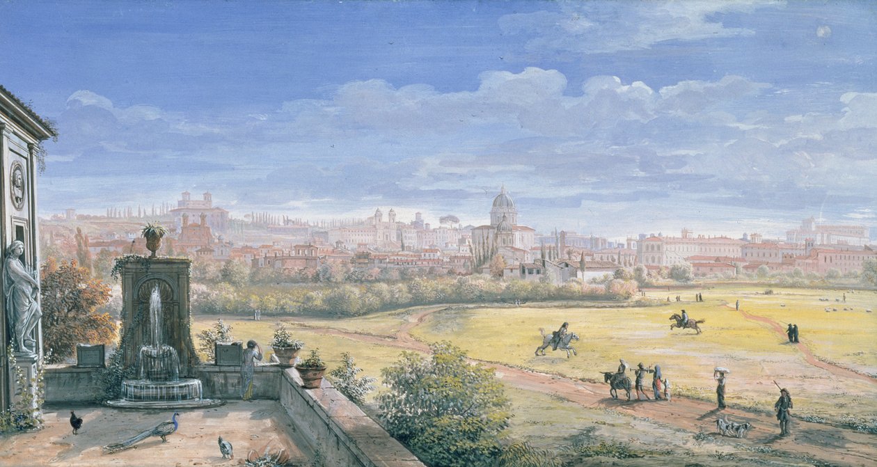 Widok na Rzym, 1665 autorstwa Gaspar van Wittel