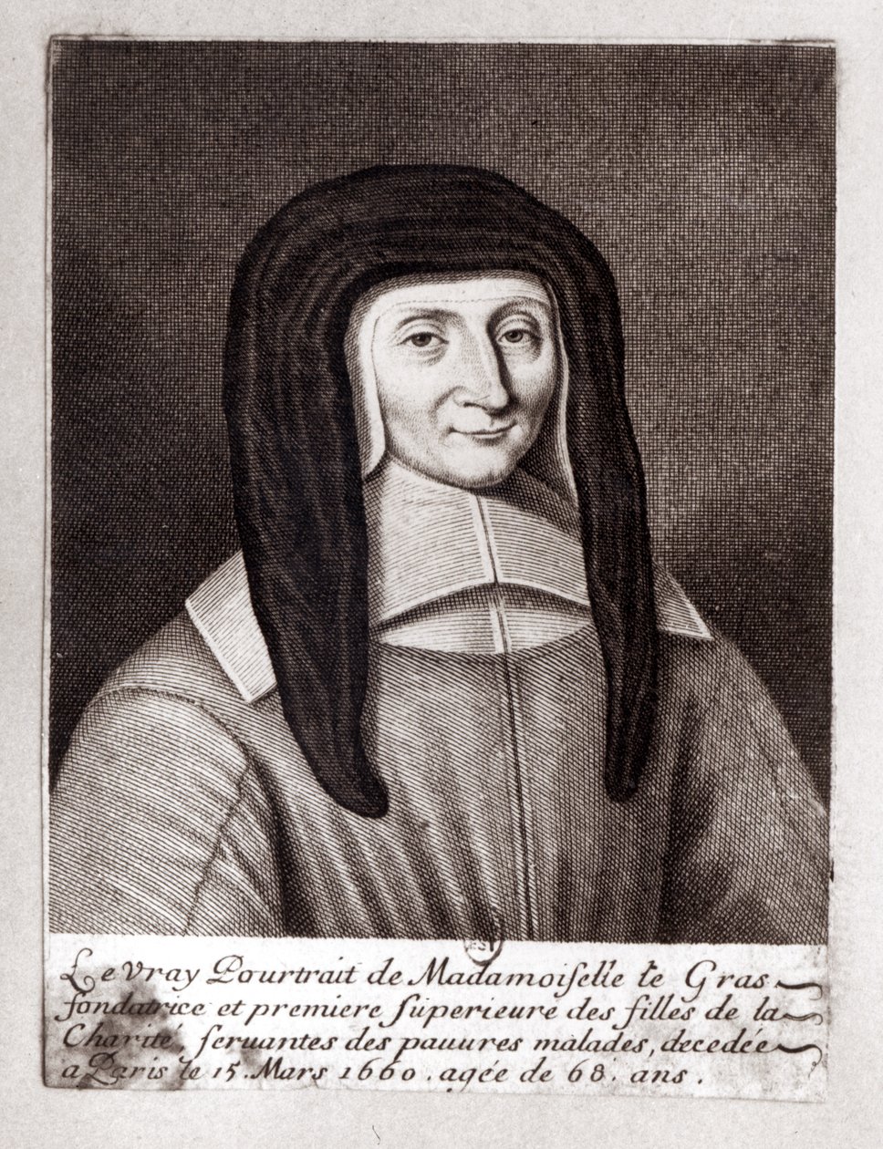 Portret Louise de Marillac autorstwa Gaspard Duchange