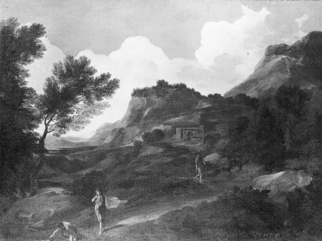Górzysty krajobraz autorstwa Gaspard Poussin Dughet