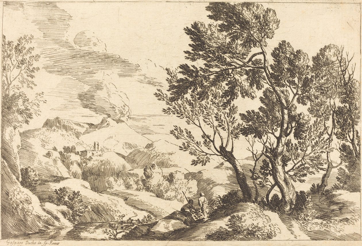 Krajobraz rzymski autorstwa Gaspard Dughet
