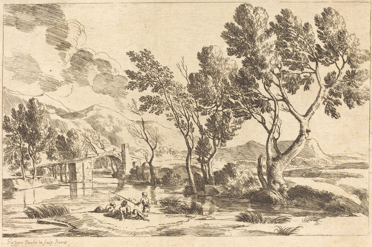 Krajobraz rzymski autorstwa Gaspard Dughet