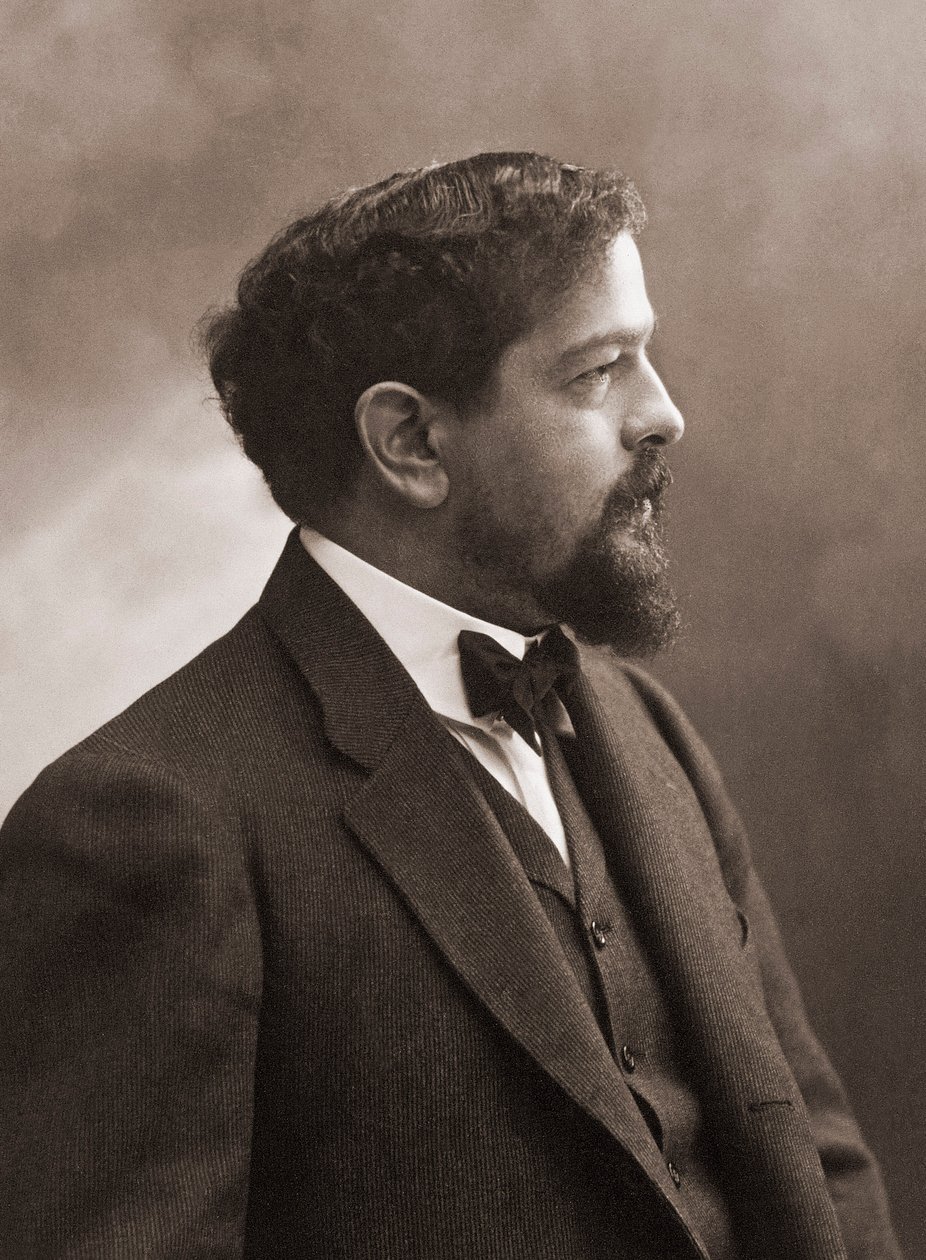 Kompozytor francuski (1862-1918) Claude Debussy - Portret francuskiego kompozytora Claude Debussy (1862-1918) 1908 - fot. Nadar. autorstwa Gaspard Felix Tournachon Nadar