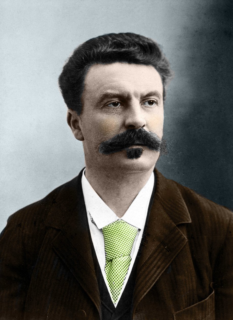 Guy de Maupassant (1850-1893), francuski pisarz Nadara. autorstwa Gaspard Felix Tournachon Nadar