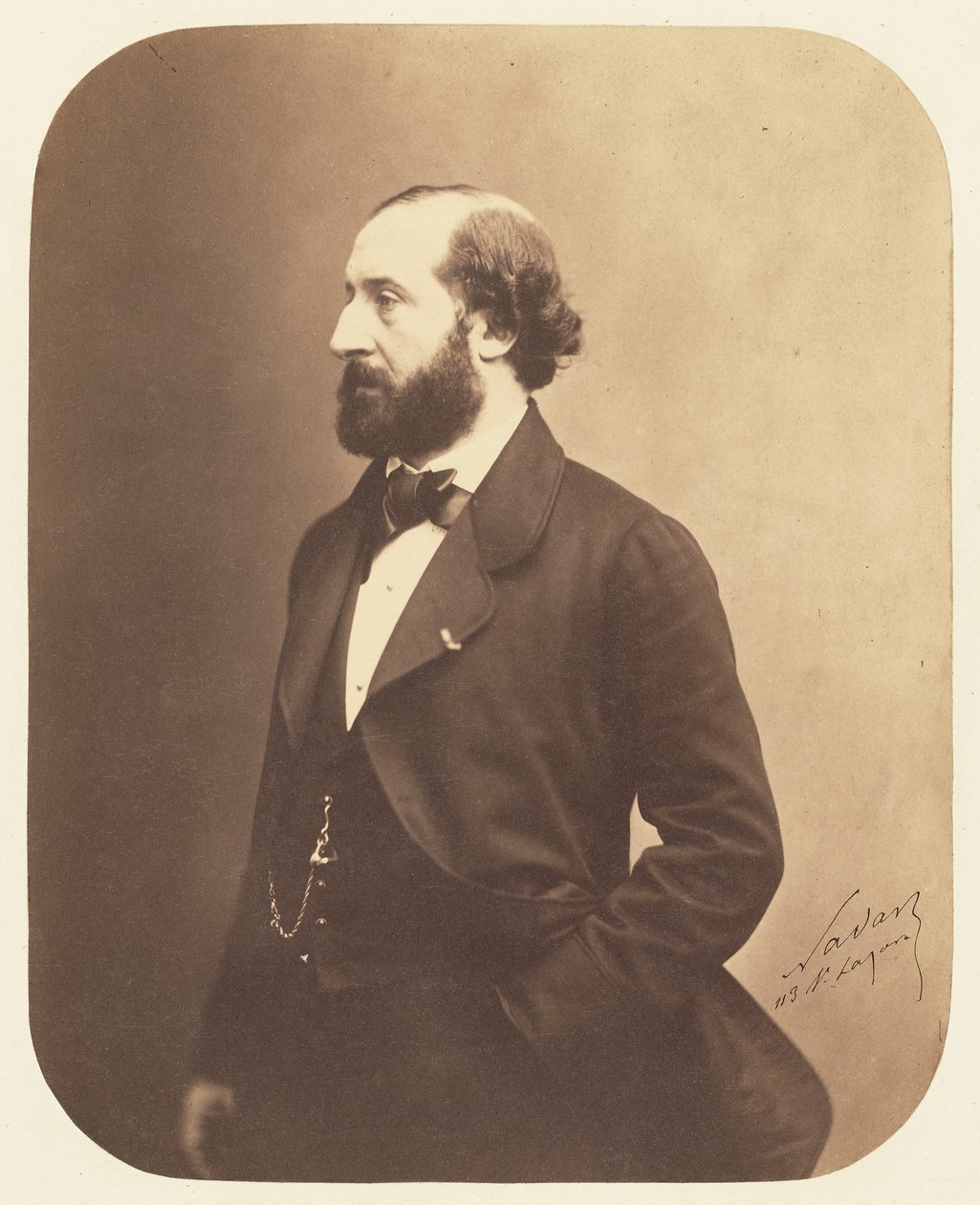 Portret Emile Augier 1820-1889, 1857. autorstwa Gaspard Félix Nadar