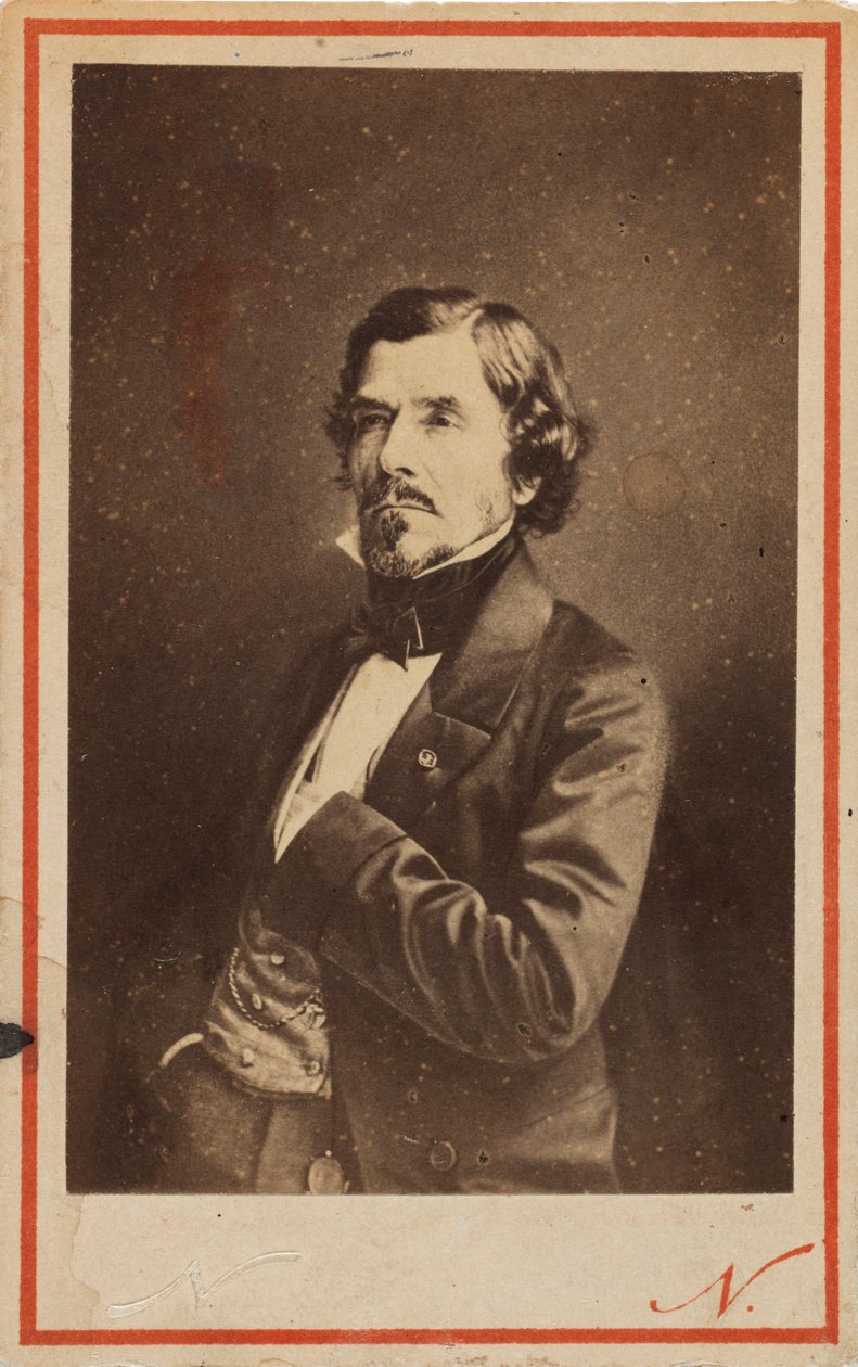 Portret Eugeniusza Delacroix 1798-1863, 1858. autorstwa Gaspard Félix Nadar
