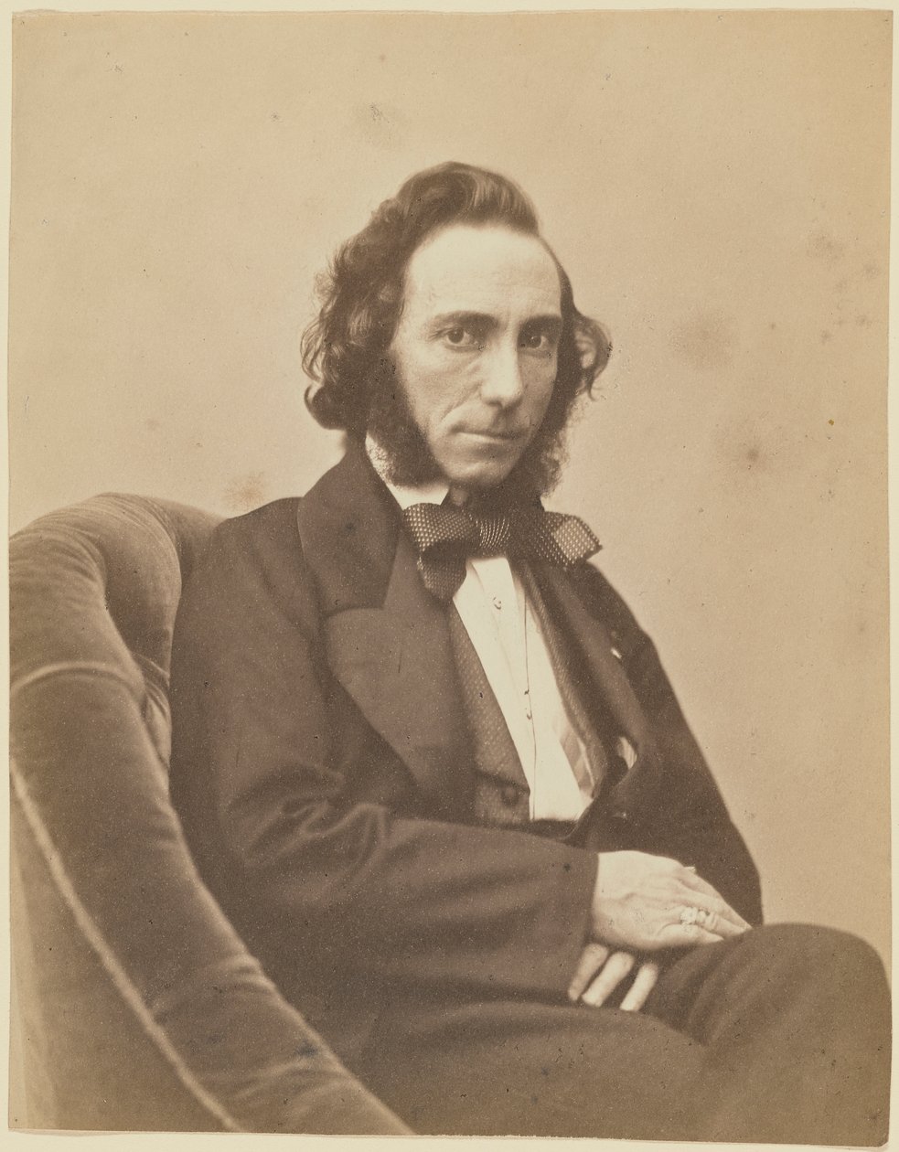 Portret skrzypka i kompozytora Ernesto Camillo Sivori 1815-1894, 1854-1855. autorstwa Gaspard Félix Nadar
