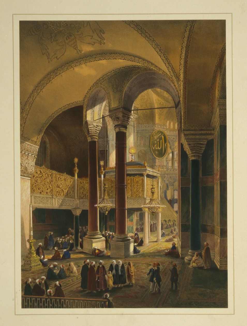 Galeria cesarska w meczecie Ayasofya, dawniej kościół Hagia Sophia autorstwa Gaspard Fossati