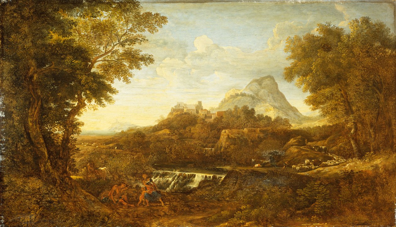 Rinaldo i Armida, Kochankowie z Gerusalemme Liberata (olej) autorstwa Gaspard Poussin (school of) Dughet